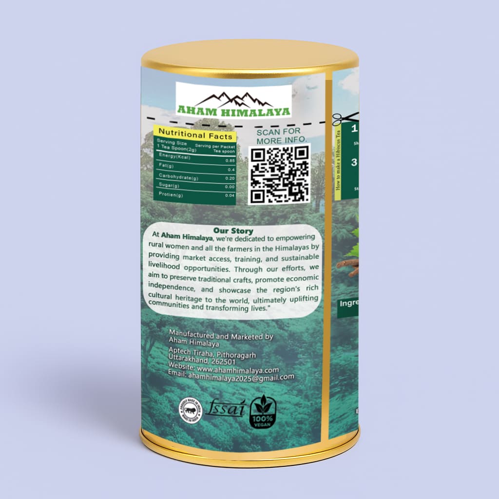 Best Himalayan Green Tea Back Packaging, weight loss tea, Rich in Antioxidants, Himalayan Tea