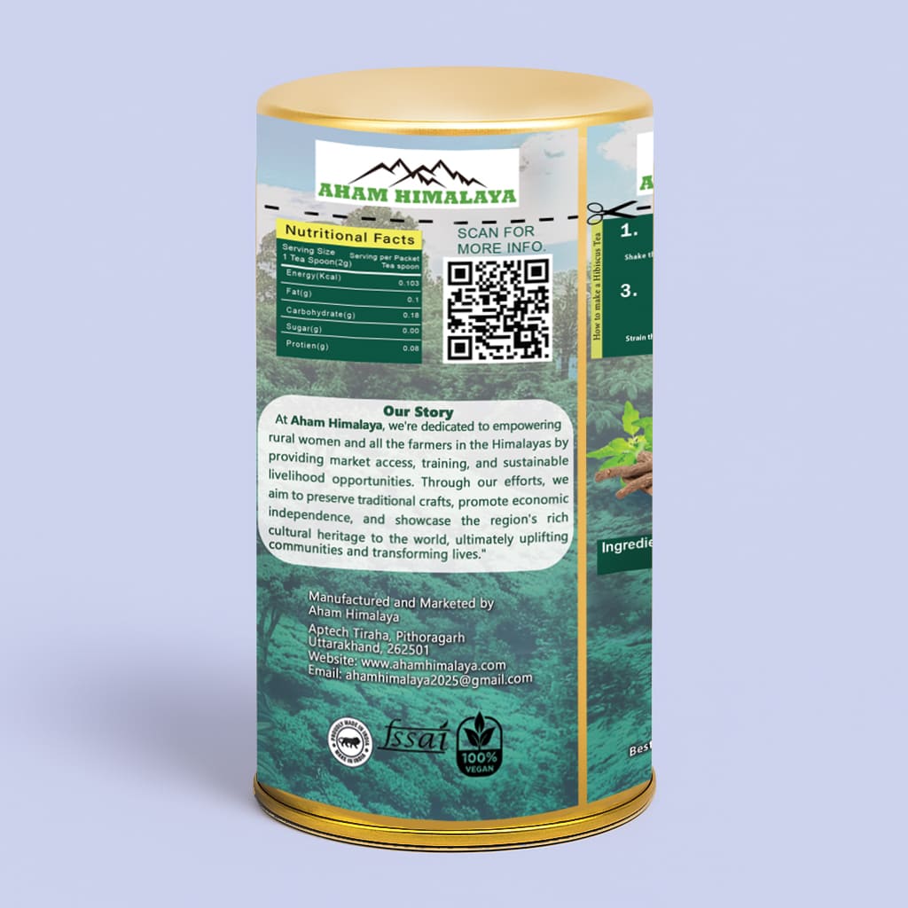 Best Himalayan Tulsi Green Tea Back Packaging, weight loss tea, Rich in Antioxidants, Himalayan Tea