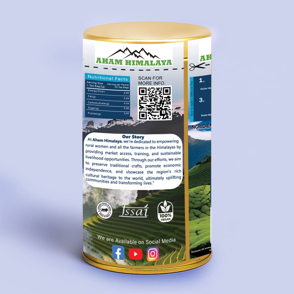 Himalayan Tea| She Comfort Tea for women health, back packaging, herbal tea