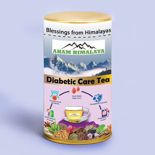 Himalayan Tea| Medicinal Blend| Diabetic Care Tea Front Packaging, Tea for Diabetes, Rich in Antioxidants, Diabetic Care Tea