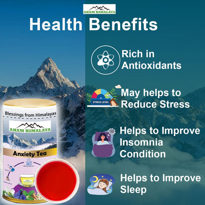 Anxiety Tea with Health Benefits like Rich in Antioxidants, Reduce Stress, Improve Insomnia Condition, Improve Sleep, Herbal Tea, Calming tea