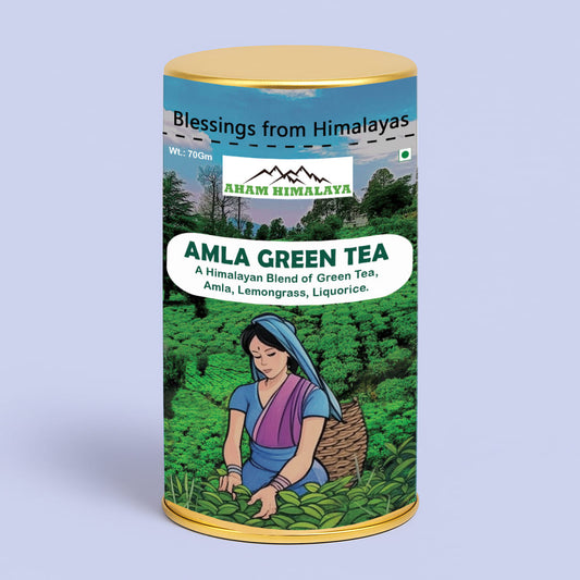 Best Himalayan Amla Green Tea Front Packaging, weight loss tea, Rich in Antioxidants, Himalayan Tea
