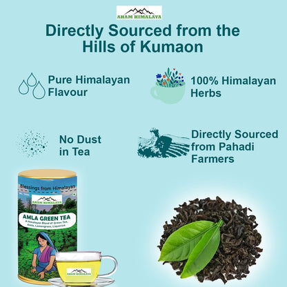 Himalayan Alma Green Tea, Rich in Antioxidants, Zero Dust Tea, 100% Himalayan Herbs, Tea from Himalayan Hills