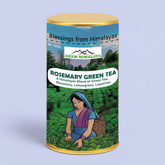 Best Himalayan Rosemary Green Tea Front Packaging, weight loss tea, Rich in Antioxidants, Himalayan Tea