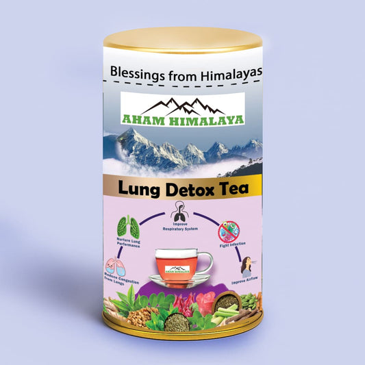 Lung Detox Tea Box Packaging Front, Lung Cleaning Tea, Best Lung Detox Tea, for Smoking 
