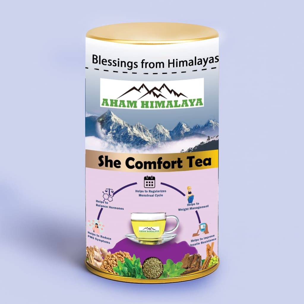 Himalayan Tea| She Comfort Tea Box Packaging, Tea for Women Health, Period  Relief Tea